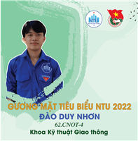Đào Duy Nhơn - Gương mặt NTU tiêu biểu năm 2022