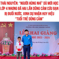 HÀ QUANG HIẾU - HỌC SINH LỚP 4 NHƯNG ĐÃ HAI LẦN DŨNG CẢM CỨU NGƯỜI