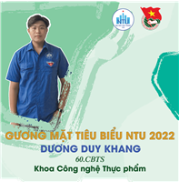 Dương Duy Khang - Gương mặt NTU tiêu biểu năm 2022