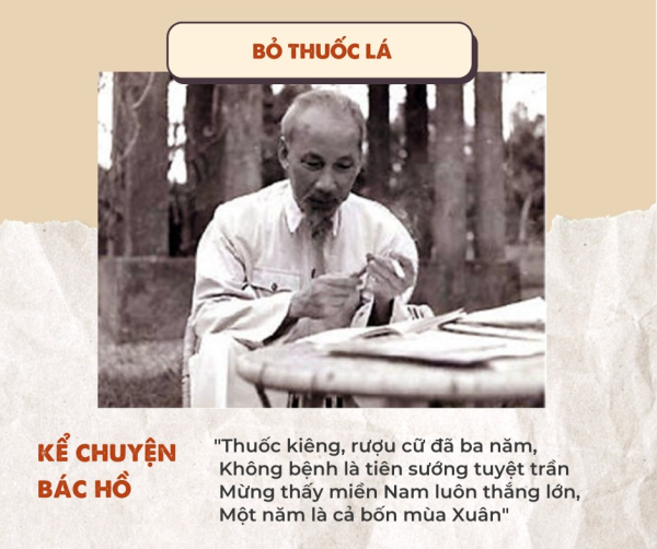 Bài học về lòng quyết tâm qua câu chuyện bỏ thuốc lá của Bác Hồ