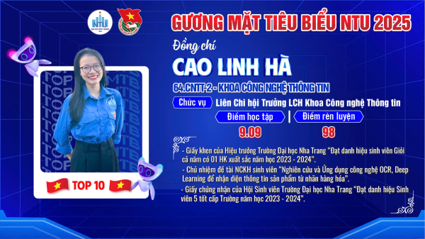 🎊[CÔNG BỐ 🔟 GƯƠNG MẶT TIÊU BIỂU NTU NĂM 2025]🎊