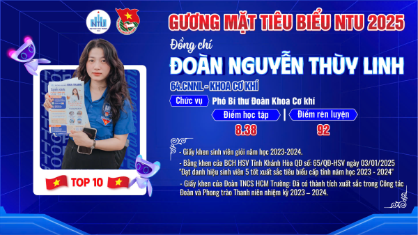 🎊[CÔNG BỐ 🔟 GƯƠNG MẶT TIÊU BIỂU NTU NĂM 2025]🎊