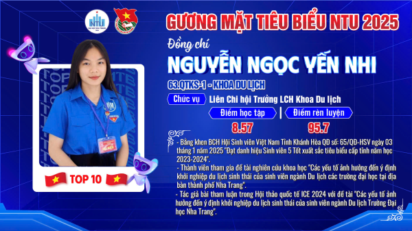 🎊[CÔNG BỐ 🔟 GƯƠNG MẶT TIÊU BIỂU NTU NĂM 2025]🎊