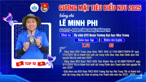 🎊[CÔNG BỐ 🔟 GƯƠNG MẶT TIÊU BIỂU NTU NĂM 2025]🎊