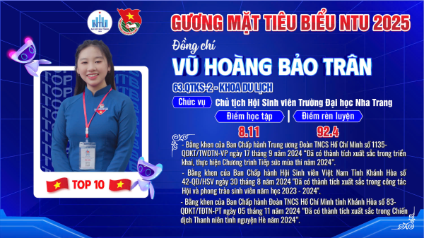 🎊[CÔNG BỐ 🔟 GƯƠNG MẶT TIÊU BIỂU NTU NĂM 2025]🎊