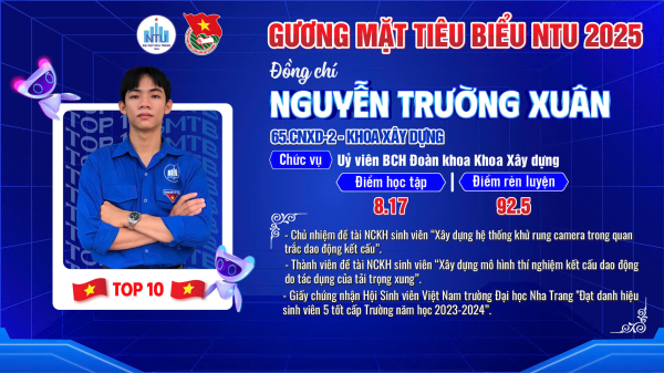 🎊[CÔNG BỐ 🔟 GƯƠNG MẶT TIÊU BIỂU NTU NĂM 2025]🎊